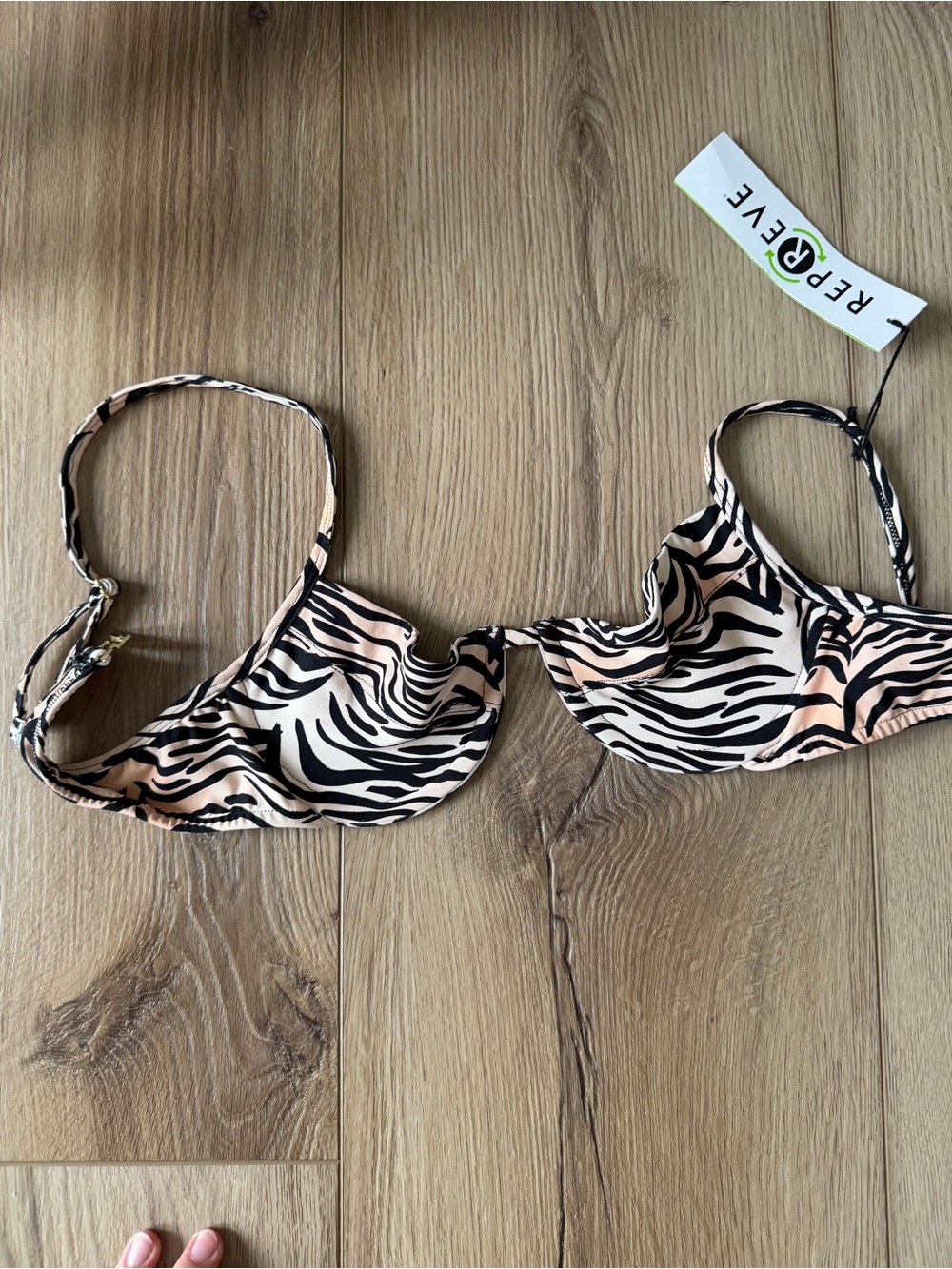 Bamba Zebra-Print Underwire Bikini Top